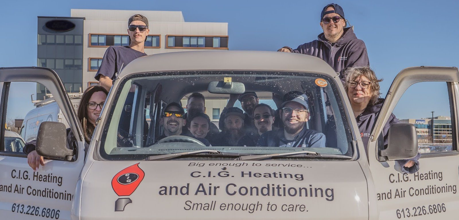 CIG Heating HVAC Crew and Truck in Ottawa Ontario